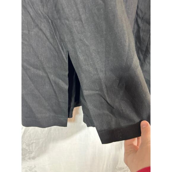 Dialogue Button Up 1X Black NEW Linen Blend Long Tunic QVC - Picture 2 of 12